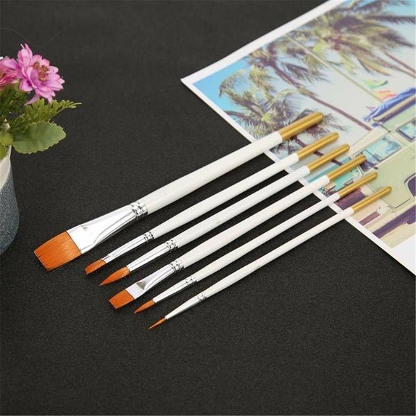 Nice 6Pcs Art Painting Brushes Set Acrylic Oil Watercolor Artist Paint Brush Hot