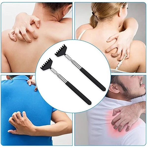 2x Extendable Back Scratcher Metal Claw Telescoping Backscratcher Massager AU