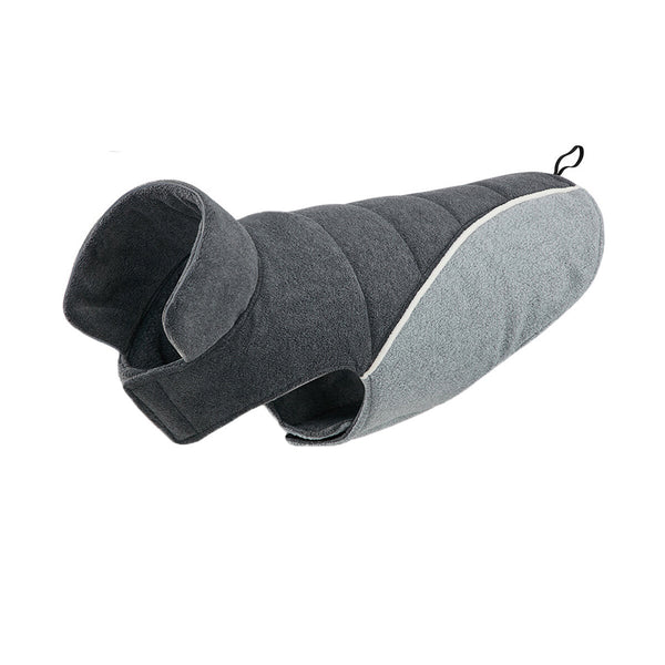 Warm Fleece Dog Coat Reversible Winter Pet Jacket Vest for Small to Large Dogs