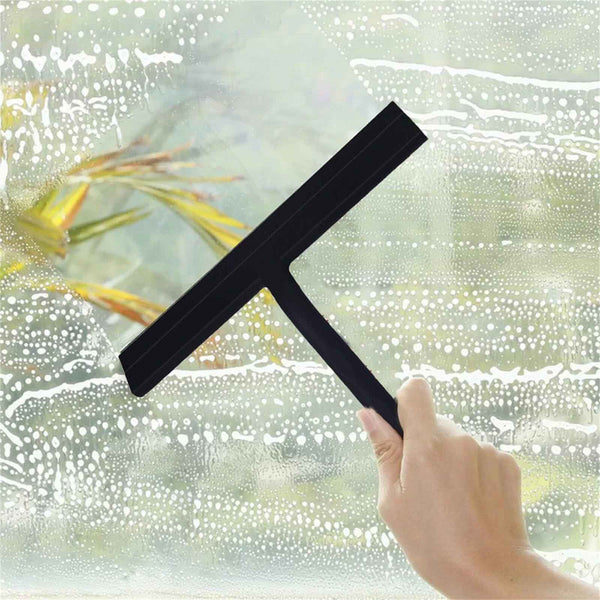 Shower Squeegee Window Cleaner | Bathroom Glass Cleaning Scraper with Hanging Hook