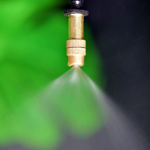 10-50x Adjustable Misting Nozzle Garden Patio Water Mister Brass Spray Sprinkler
