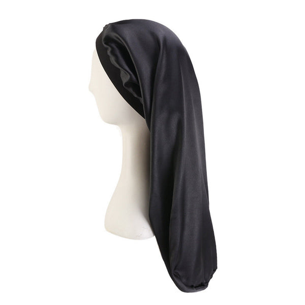 Sleep Cap Satin Silk Bonnet Wrap Hat Headwear Hair Sock Long Head Cover Turban