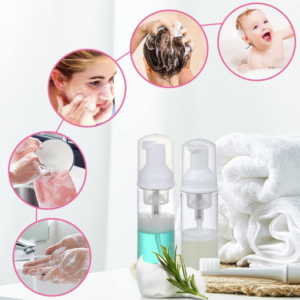 12/24x 50 ML Empty Makeup Shampoo Foam Foaming Dispenser Pump Container Bottle