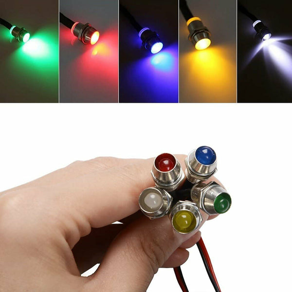 20PCS 12V LED Dash Pilot Panel Indicator Warning Light Lamp Car Boat Marine Van