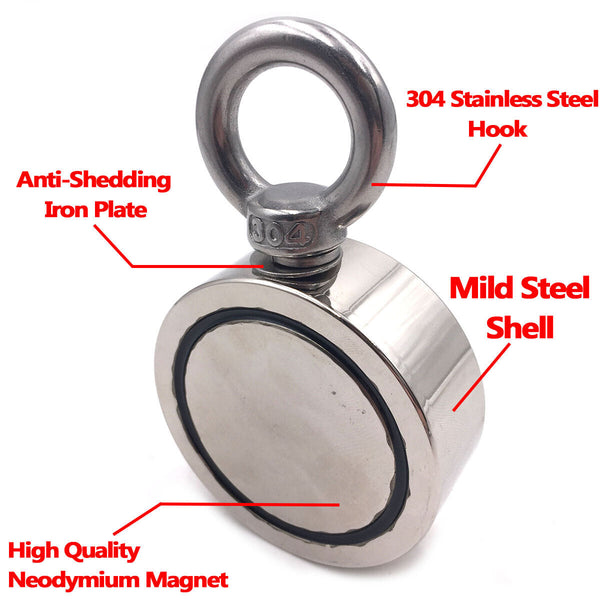 Neodymium Salvage Hook Magnet Fishing Hunting Detector Treasure