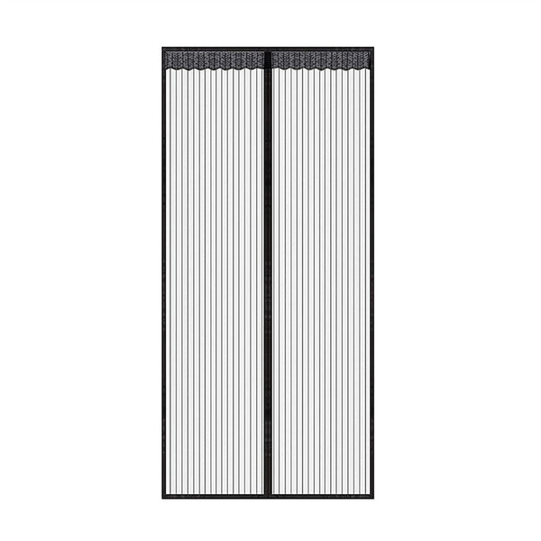 1X Magic Magnetic Door Mesh Net Black Fly Screen Mosquito Bug Curtain Hands Free