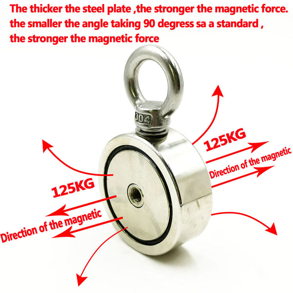Neodymium Salvage Hook Magnet Fishing Hunting Detector Treasure