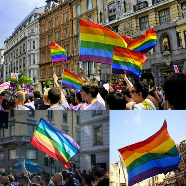 10 Kinds Of Rainbow Large Flag Gay Lesbian Transgender Bisexual LGBT Mardi Gras