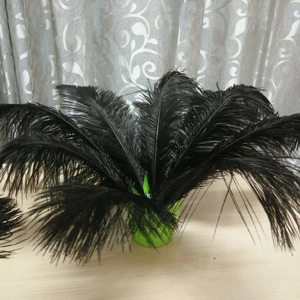 Ostrich Feathers (5pc) – 35–40cm Plumes for Wedding Centrepieces