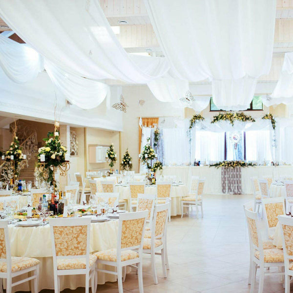 3Mx1.5M White Organza Table Runner Chair Sash Wedding Party Fabric Decoration AU