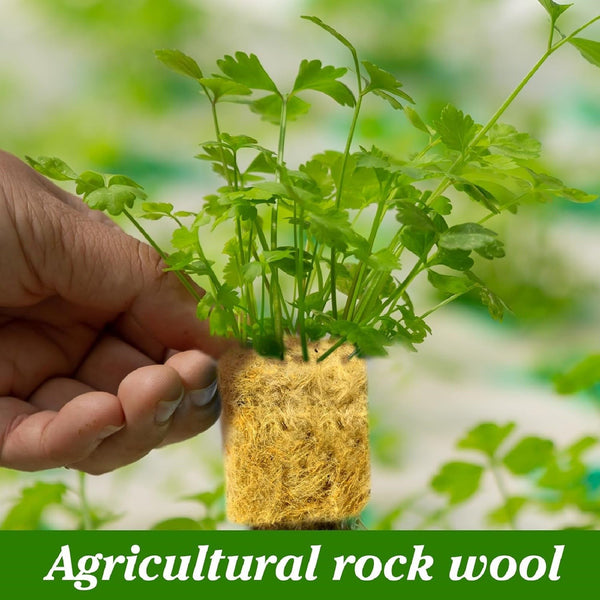 100PCS Rock Wool Planting Cubes with Plant Tags Hydroponic Grow Starter