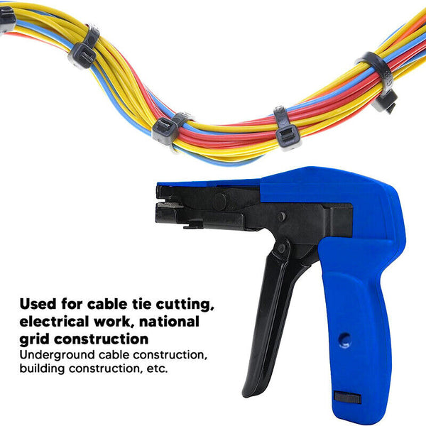 Cable Tie Gun Tension Fastener Tensioning Cutting Tool For 2.4-4.8mm Nylon Wire