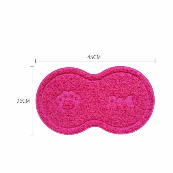 Pet Dog Tray Feeding Water PVC Food Dish Wipe Cleaning Mat