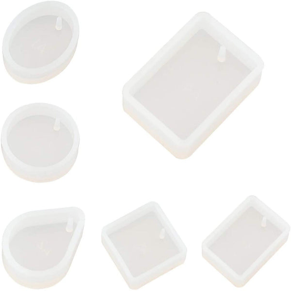 20PCS Mold Pendant Mould With Hanging Hole Jewelry Keychain Pendant DIY Craft AU