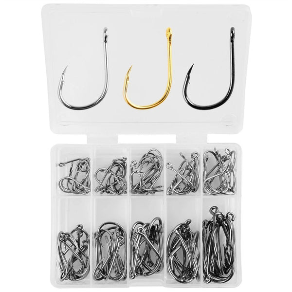 100x Chemically Sharpened Octopus Fishing Hook, Fishing Tackle 3- 12# Small Size