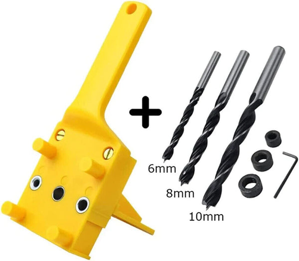 Handheld Woodworking Doweling Jig Drill Guide Wood Dowel Drilling Hole Tool AUS