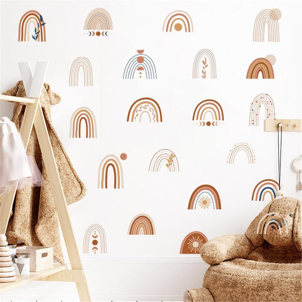 21 Boho Rainbows Removable Wall Decals Stickers Nursery Kids Bedroom AU SELLER