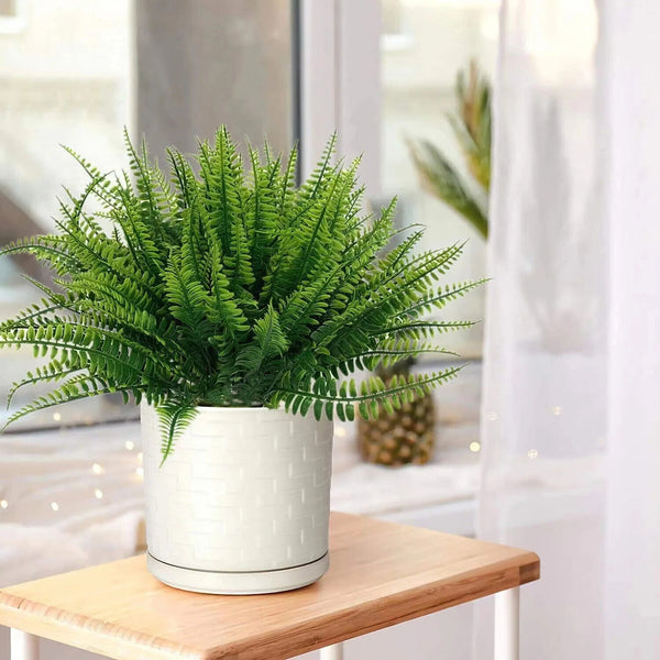 1-10x Artificial Boston Fern Leaf Home Artificial Plant Flower Garden Decoration