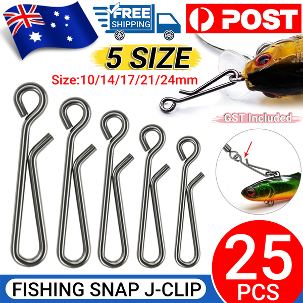 Fishing Snap J Clip Connector 25pcs - Fastest Changing Squid Jig Egi Swivel Lure