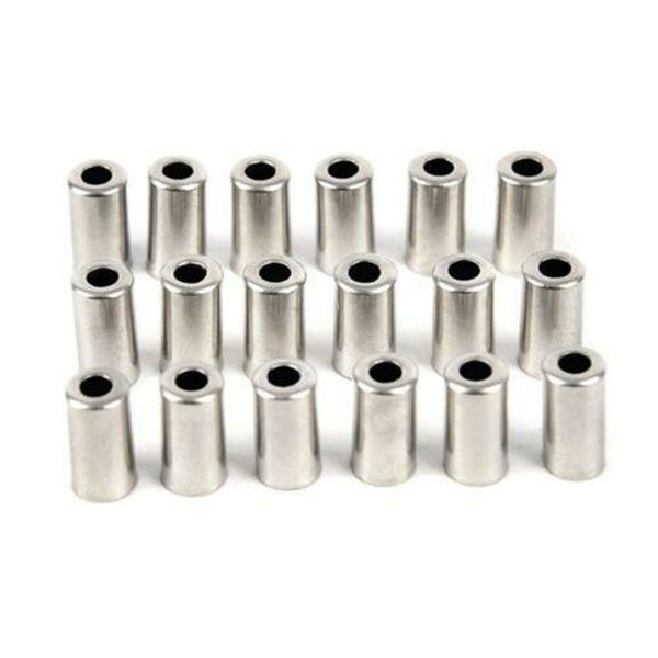 100pcs 5mm Housing End Caps Bike Ferrules Ferrule Brake Cable Metal Bicycle AU