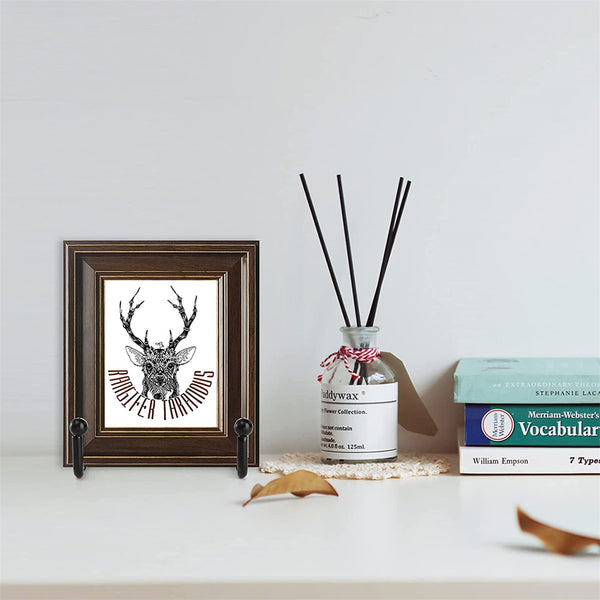 5 Pack 3 Inch Metal Display Stands – Black Plate Holder Picture Easel for Photos, Frames and Decor
