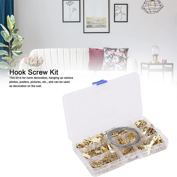 230 pcs Picture Hangers Hooks Heavy Duty Photo Frame Hanging Kit With Nails Home