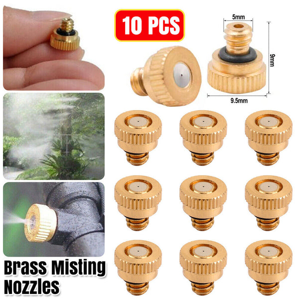 Brass Misting Nozzles Water Mister Sprinkle fits Cooling System 3/16 0.3mm