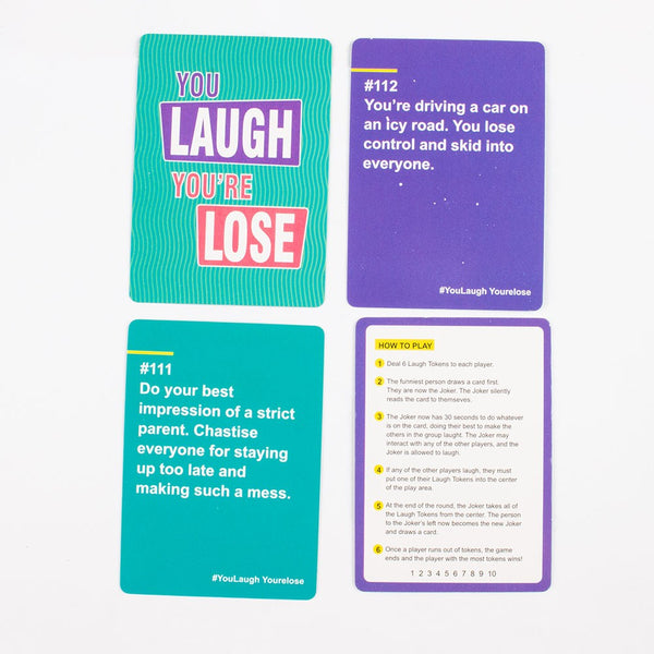 You Laugh You're Out Board Game Christmas Party Family Gathering Card Games