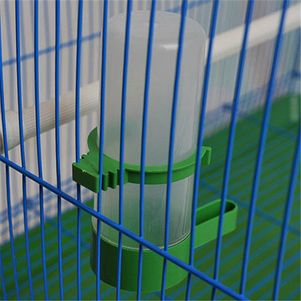 8PCS Pet Drinker Food Feeder Water Dispenser Clip For Cage Bird Parrot Cockatiel