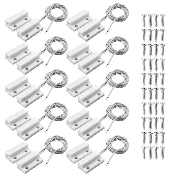 25PCS Magnetic Reed Switch Door Window Contact Sensor White for Alarm Security Arduino