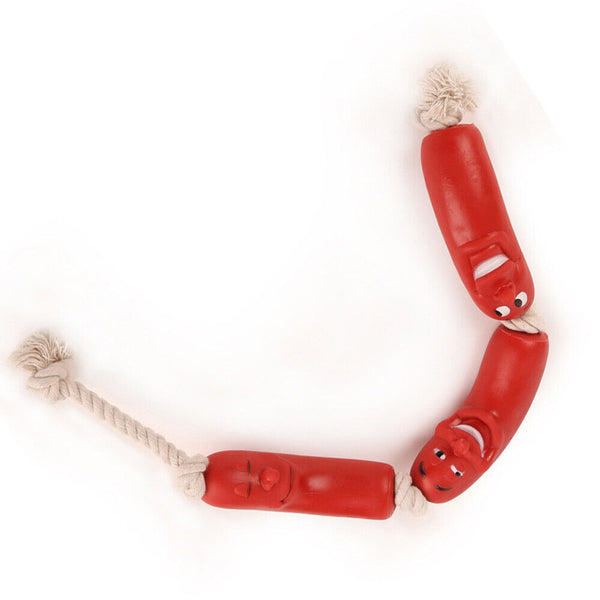 Great Fun & Exercise Tug Of War Pet Basic Rope Sausage Toy