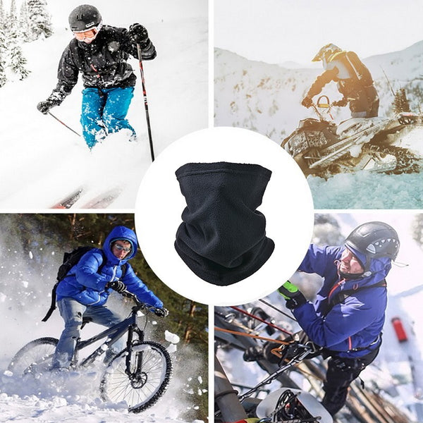 Winter Fleece Neck Warmer Snood Scarf Beanie Hat Ski Balaclava Unisex