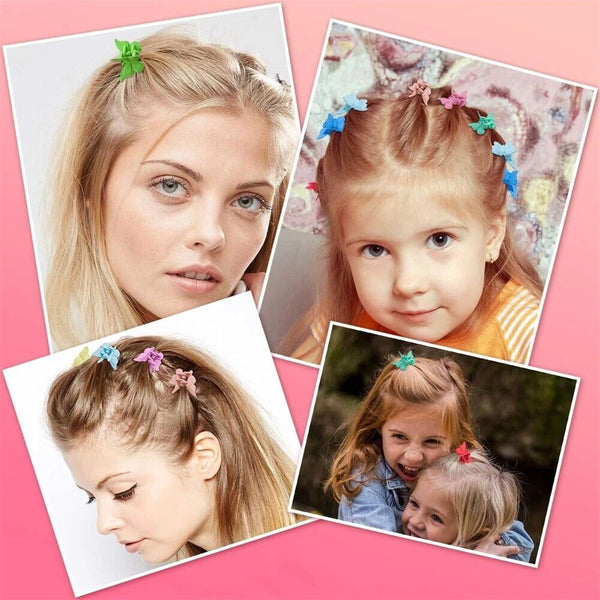 100-500x Mini Hair Clips Girl Hairpin Clamp Plastic Claws Mix Colour Ladies Kids