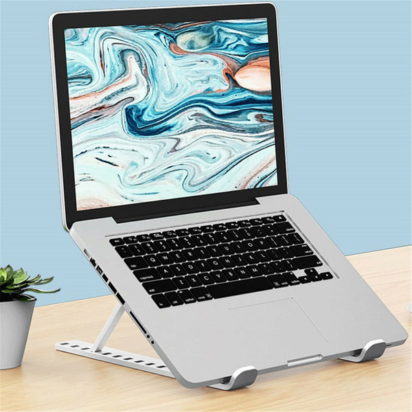 Foldable Laptop Stand and Tablet Holder – Adjustable Portable Desktop Riser for Notebook, iPad and Tablet