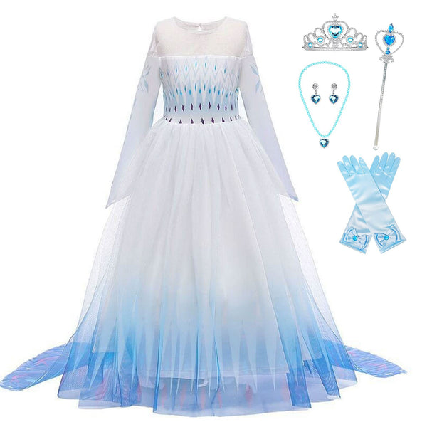 Kids Girls Princess Elsa Dress Birthday Party Costume Book Week Christmas Fancy