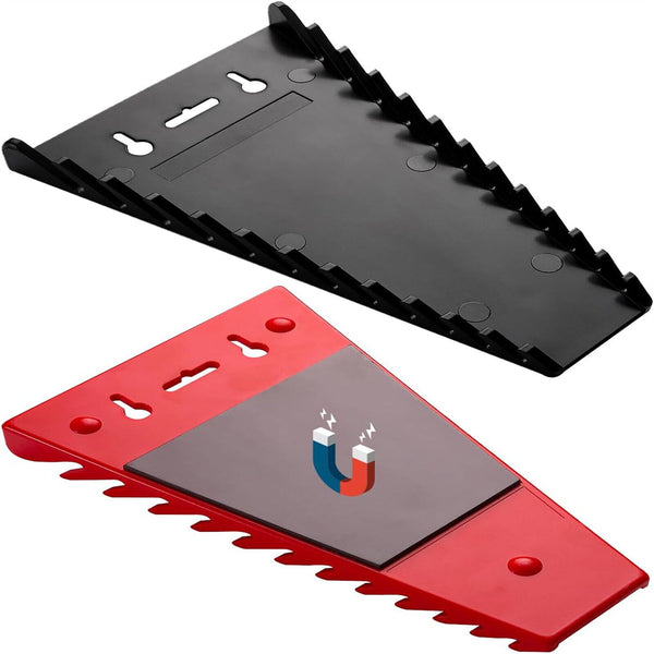 2X Wrench Organizer Magnetic Storage Rack Plastic Spanner Tools Holders 12 Slots