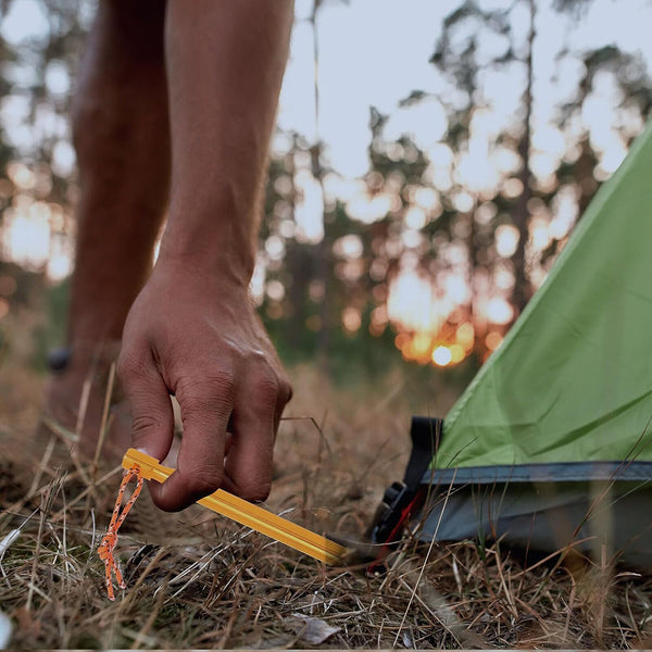 8PCS 18cm Aluminum Alloy Outdoor Camping Trip Tent Peg Christmas Gift Tools AU