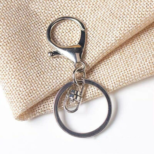 30x Swivel Keyring Lobster Clasps Keychain Key Ring Clasp Lanyard Trigger Silver