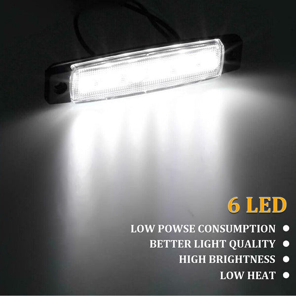 12X Marine Boat 6 LED Lamp White Cabin Deck Courtesy Light Stern Transom Lights