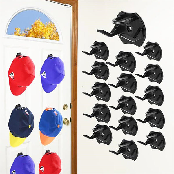 10/20X Self Adhesive Hat Rack Display Hooks Wall Door Baseball Cap Holder Hanger
