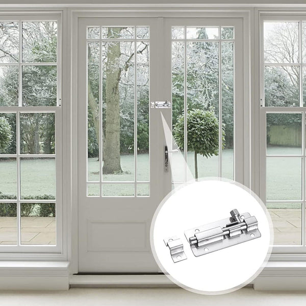 10Sets 4inch Stainless Steel Bolt Door Lock Latch Sliding Lock Barrel Door Bolt