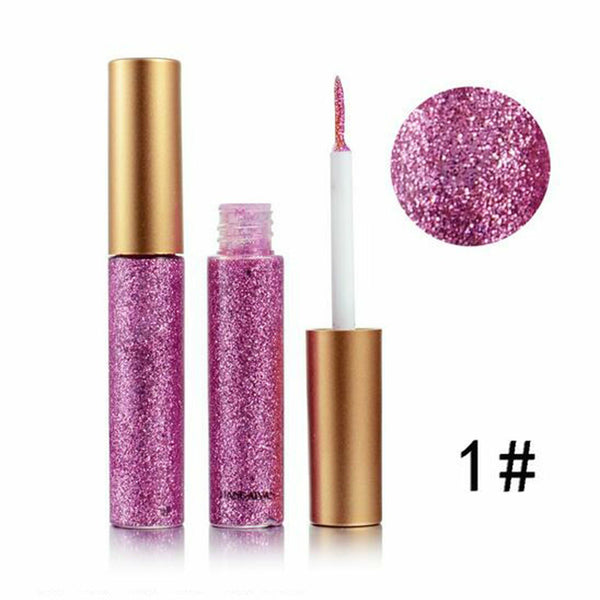 2X Glitter Liquid Eyeliner Eye Makeup Shimmer Diamond Eyeliner Shadow Eyeshadow