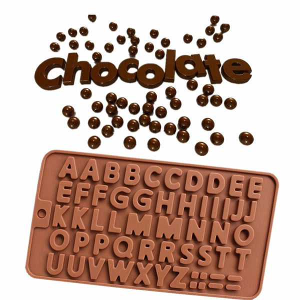 3D Alphabet Letters Silicone Mould Chocolate Sugar Fondant Cake Wedding Decor