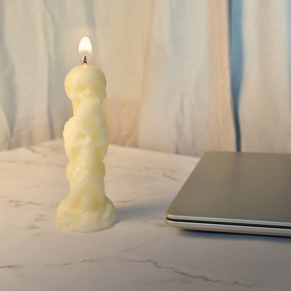 Silicone 3D Art Skull Candle Mold DIY Making Soap Wax Resin Mould Craft Tool AU