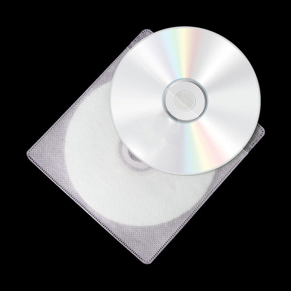 600PCS Premium White CD DVD Double Sided Plastic Sleeves Holds 2 Discs Sleeves