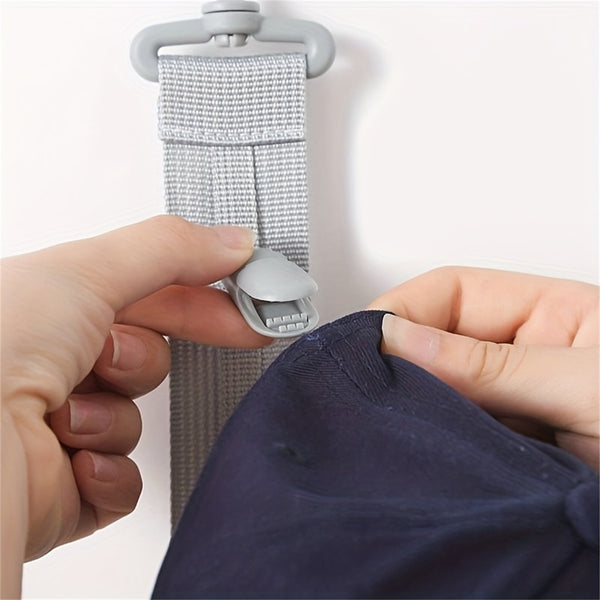 Baseball Cap Organizer Hanger with 8 Clips | Closet Hat Rack Storage Holder