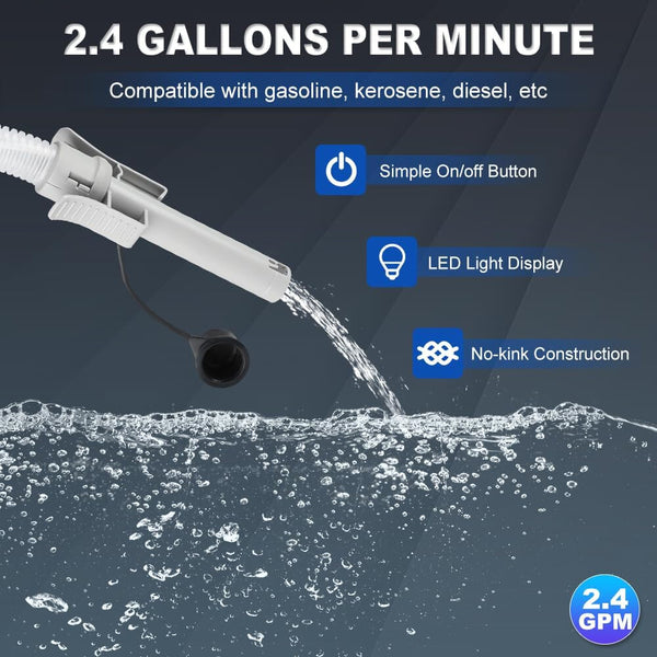 Portable Battery Powered Fuel Transfer Pump Auto Stop Liquid Transfer Pump Diesel Petrol