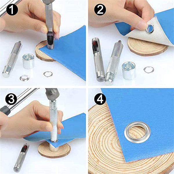 100 Sets Tarp Repair Kit 12mm Grommet Eyelet Punch Set Clothing  Leather Craft