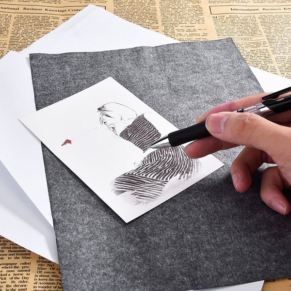 100 Sheets Carbon Paper Transfer Copy Graphite Tracing A4 Wood Canvas Art Black