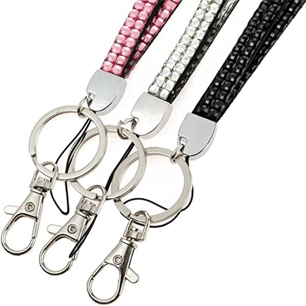 3PCS Rhinestone Lanyard Neck Strar ID Card Holder Key Case Name Badge ID card AU